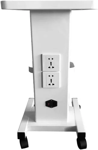 Carrito de esteticista prémium con ruedas y enchufe, carrito de salón con asa, capacidad de peso de 110 libras, ideal para uso en spa de belleza y