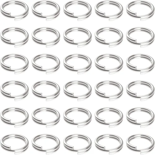 Miniatura 9 de Uniclife 500 mini anillos de metal de 0.236 pulgadas para joyas, collares, pulseras, aretes y adornos de manualidades Bucles dobles