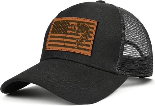Sombrero de pesca, regalos de pesca para hombres, bandera de pez de lubina, sombreros de trcuker para hombres, accesorios de equipo de pesca, cosas