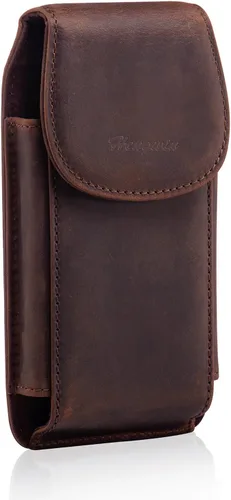 Miniatura 10 de Funda de cuero genuino para cinturón de hombre, funda para cinturón de teléfono celular con clip para cinturón para iPhone 17 Pro Max 16 Plus 15 Pro
