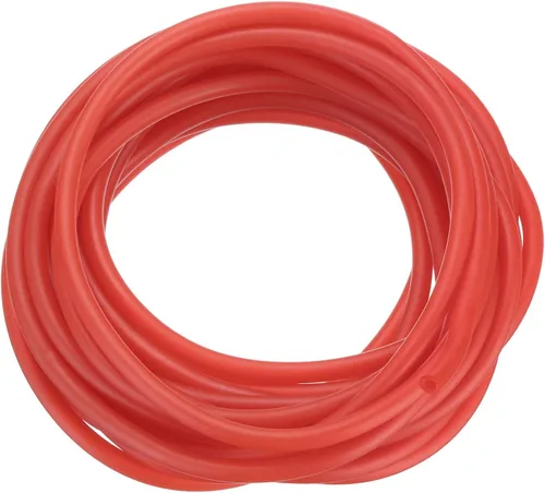 Miniatura 28 de Tubo de goma de látex natural de 1/4 de pulgada de diámetro interior x 3/8 pulgadas de diámetro exterior, manguera de goma de 26 pies altamente Rojo