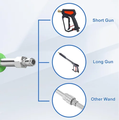 Miniatura 2 de RIDGE WASHER Varita de extensión para lavadora a presión, lanza de acero inoxidable de 17 pulgadas con cubierta protectora verde, conexión rápida
