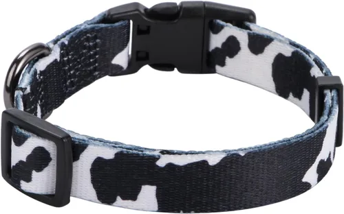 Miniatura 3 de Collar de perro con estampado de vaca, patrón animal para perros, blanco y negro, pequeño B_Estampado De Vaca