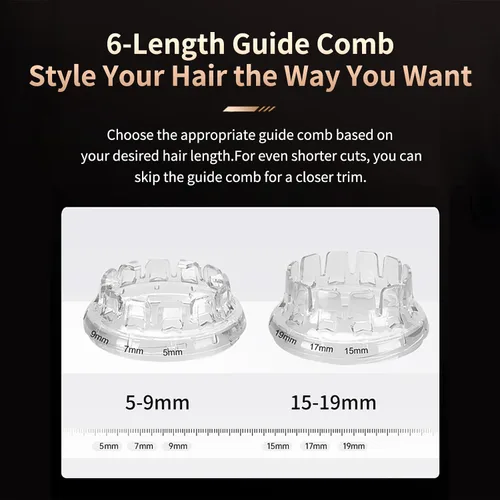 Miniatura 7 de Kit de corte de pelo automático para hombres, cortadora de pelo circular automática recargable por USB, con recortadora, kit de aseo eléctrico