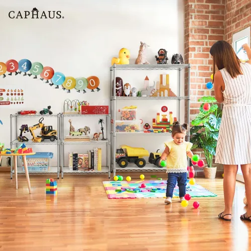 Miniatura 2 de CAPHAUS NSF - Estantería ajustable de alambre de metal con forros, estantería de almacenamiento de cocina, estantería de almacenamiento de acero