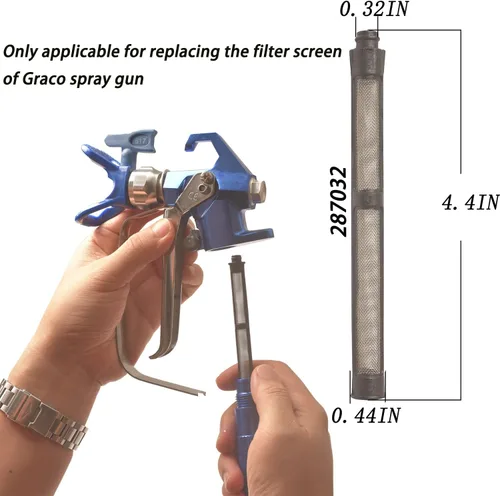 Miniatura 3 de GDHXW Juego de pantallas de filtro de pulverización sin aire de 3 tipos: tubo de succión, bomba de pulverización núcleo interno y filtro de pistola