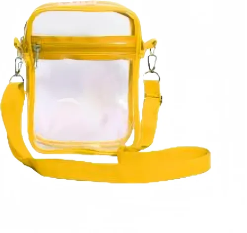 Miniatura 2 de Bolso cruzado transparente aprobado para estadios, bolsa de hombro transparente para conciertos, playa, viajes y deportes Amarillo