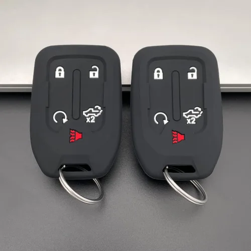 Miniatura 7 de TANDRIVE 2 fundas de silicona para llavero inteligente para Chevy Silverado y GMC Sierra 1500 2500HD 3500HD, protector remoto