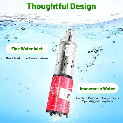 Miniatura 6 de SHZICMY Bomba sumergible de pozo profundo, bomba de agua de acero inoxidable DC 12V 180W, flujo de 396.26 galones/h, elevación de 65.6 pies