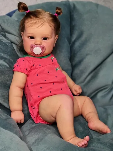 Miniatura 9 de RXDOLL Lindas Muñecas Bebé Reborn de Silicona de Cuerpo Completo para Niña de 18 pulgadas Bebé Recién Nacida Realista Niña Bebés de Silicona de Vida
