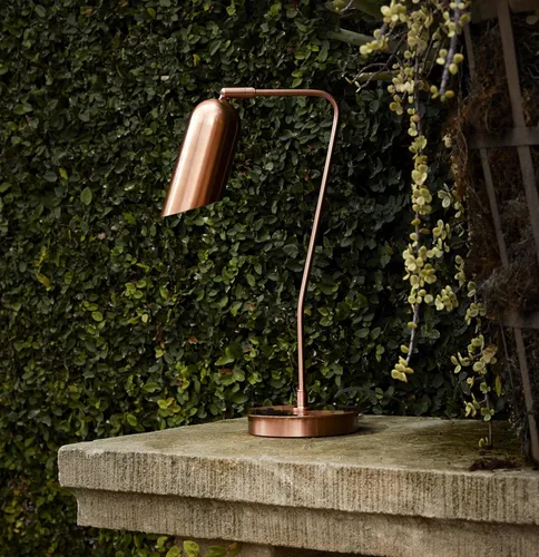 Miniatura 2 de Wilem - Lámpara de mesa con acabado de cobre de lujo, iluminación moderna de grado comercial para sala de estar o dormitorio