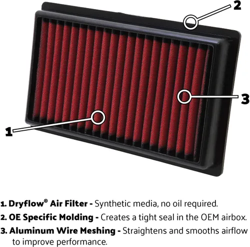 Miniatura 2 de AEM 28-20129 Filtro de aire Dryflow