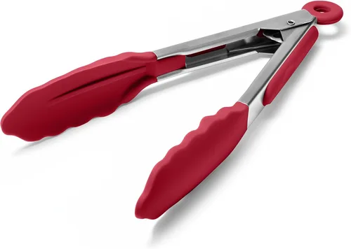 Miniatura 17 de Doosu Pinzas de cocina para cocinar: juego de pinzas para alimentos resistentes al calor de 600 °F con puntas de silicona antiarañazos, pinza