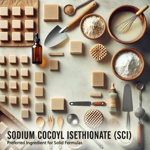 Miniatura 6 de Polvo de istionato de coco sódico (SCI), surfactante espumoso suave para barras de champú sólidas, bombas de baño, incluye juego de 5 piezas