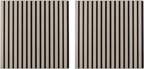 Miniatura 6 de IZODEKOR Paneles de pared acústicos de madera de 23.5 x 23.5 pulgadas (paquete de 2) – Paneles decorativos absorbentes de sonido para decoración