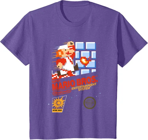 Miniatura 12 de Super Mario Dashin - Camiseta gráfica de acción, ajuste clásico, cuello redondo, color negro