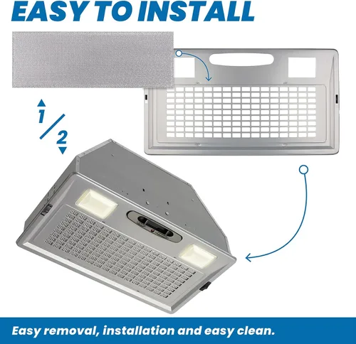Miniatura 4 de ANTOBLE S99010370 - Filtro de campana extractora compatible con filtros de grasa de aluminio Broan Nutone para Broan PM390 PM250, piezas de repuesto
