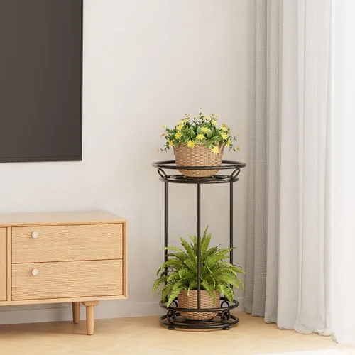 Miniatura 2 de YIUKEA - Soporte para plantas para interiores y exteriores - Estante organizador alto de varios niveles de metal para macetas, exhibidor de flores