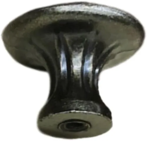 Miniatura 7 de Pomo de un solo agujero negro antiguo con diseño de pétalos vintage americano, accesorios de gabinete de aleación de zinc para tiradores de cocina