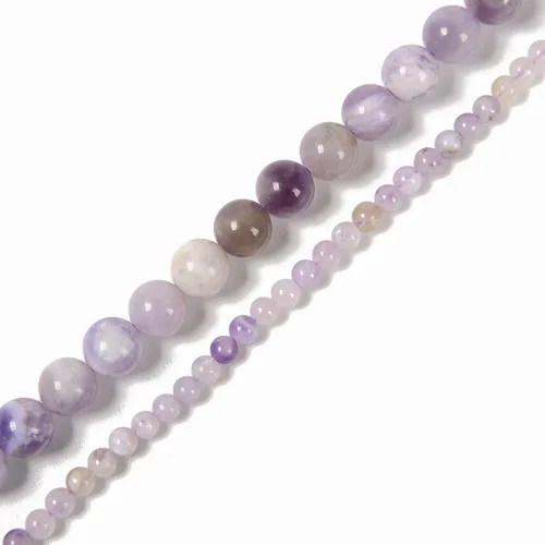 Miniatura 3 de JM Design Multi lavanda jade liso cuentas redondas tamaño 0.315 in 15.5 '' hebra para la fabricación de joyas