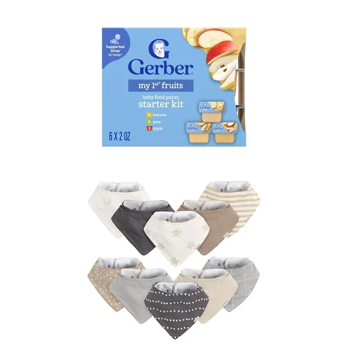 Miniatura 10 de Gerber Mi primer kit de frutas, puré de plátano, pera y manzana, tarros de 2 onzas, paquete de 2 (set de 6)