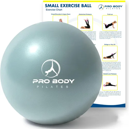 ProBody Pilates Bola de Pilates de 9 Pulgadas - Pequeña Pelota de Ejercicio para Estabilidad, Barra, Núcleo, Entrenamientos Abdominales, Yoga y