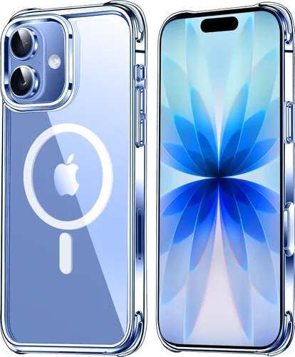 Miniatura 11 de Mkeke Funda magnética diseñada para iPhone 15 transparente, compatible con Magsafe, [no amarilla] [protección contra caídas de grado militar] fundas