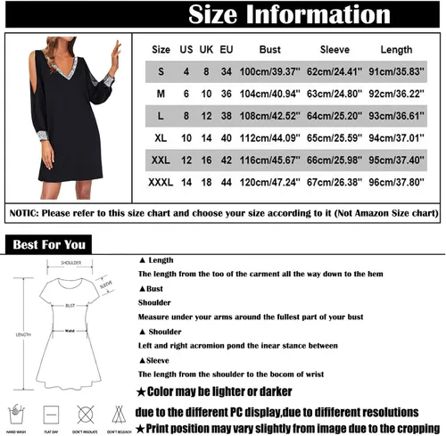 Miniatura 3 de Vestidos brillantes para mujer, color sólido, costuras de lentejuelas, cuello en V, manga de hombros descubiertos, vestido casual, vestido de fiesta