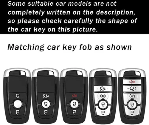 Miniatura 2 de ontto Funda para llavero Ford F-Series Edge Explorer Fusion EcoSport Ranger Escape Raptor Maverick Expedition, funda para llave de automóvil