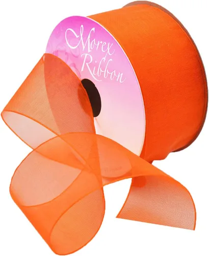 Miniatura 9 de Morex Ribbon 91803/100-609 Cinta de nailon Organdy, 5/8 pulgadas por 100 yardas, color rojo