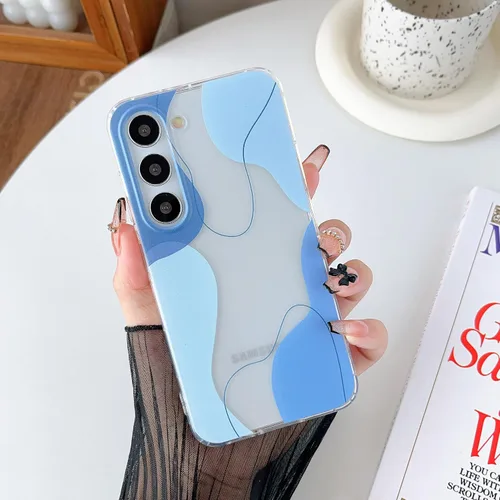 DEFBSC Funda compatible con Samsung Galaxy S22, diseño artístico de forma suave con funda protectora de parachoques incorporada, bonita funda