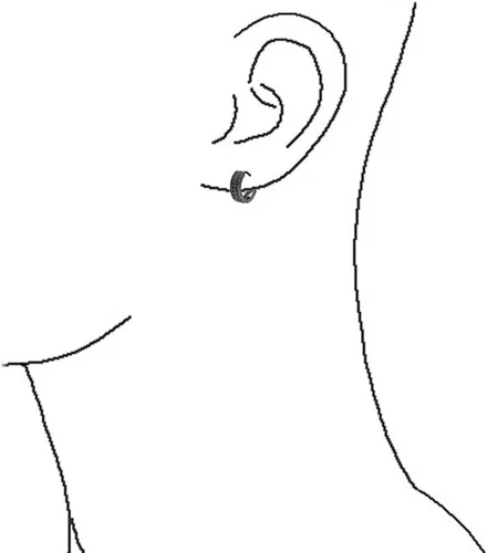 Miniatura 3 de Aretes de aro unisex con circonita cúbica negra pavimentada micro pavé, delgados, anchos para mujeres, adolescentes y hombres, circonita cúbica IP