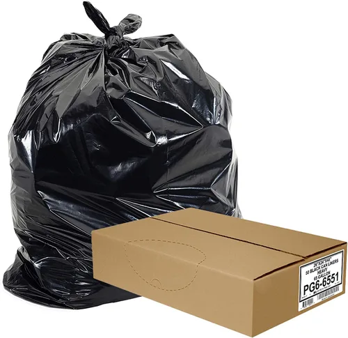 Miniatura 2 de Aluf Plastics Bolsas de basura negras resistentes de 65 galones, 1.5 mil, 50 x 48 pulgadas, paquete de 5000 unidades, para contratistas, exteriores
