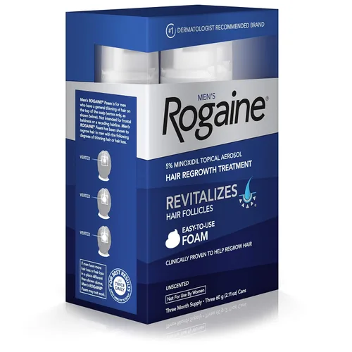 Miniatura 2 de Rogaine Espuma de crecimiento para hombre 5% sin perfume 3 meses (paquete de 2)