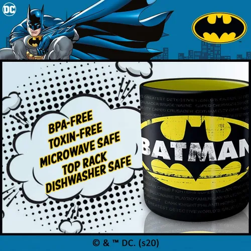 Miniatura 3 de Silver Buffalo DC Comics Taza de cerámica con logotipo de Batman, 20 onzas
