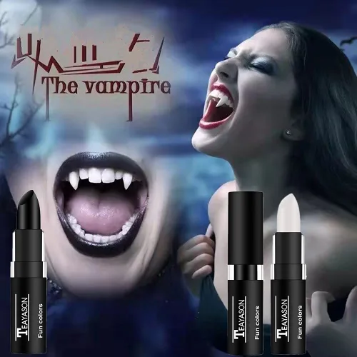 Miniatura 4 de Go Ho 2 piezas de maquillaje de payaso blanco y negro en barra mezclable – pintura para ojos negros y cuerpo facial maquillaje profesional FX