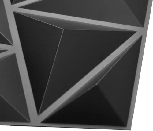 Miniatura 3 de Art3d - Paneles de pared 3D de 20 piezas, 11.8" x 11.8" (1.77 m²) Paneles de pared de PVC, decoración de pared adhesiva para sala de estar, Negro