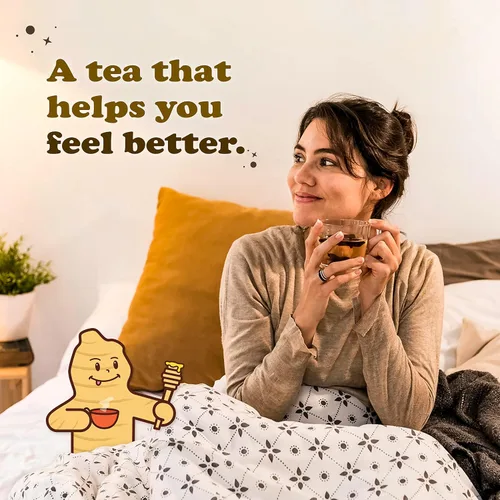 Miniatura 7 de Pocas Honey Ginger - Té instantáneo en polvo, sabor a limón, paquete de 2, extracto de jengibre y miel real, té sin cafeína, 20 paquetes por caja
