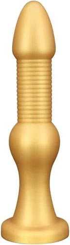 Cuentas anales superlargas, rosca de tornillo de silicona líquida, tapón a tope con ventosa fuerte, tapón anal largo para masaje de próstata,