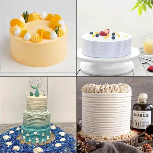 Miniatura 2 de Juego de 4 raspadores grandes de acrílico transparente para pasteles, raspador alisador de pasteles, peine de contorno de bordes con rayas