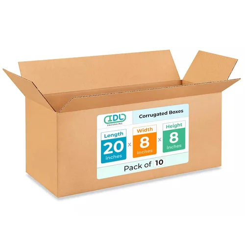 Miniatura 151 de IDL Packaging Paquete de 5 cajas de envío altas de 8 x 8 x 48 pulgadas, extra resistentes de 200 libras frente a caja regular, cajas de mudanza