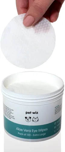 Miniatura 2 de pet wiz Toallitas de ojos de aloe vera para limpiar perros y gatos - Extra grandes