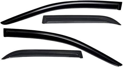 Miniatura 2 de DYRDINSHOW 4 unidades de deflectores de ventana adhesivos para sol y lluvia para Dodge Ram 1500 2002-2008, Ram 2500 y 3500 2003-2009 con cabina