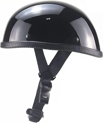 Miniatura 10 de Medio casco de motocicleta de estilo retro, diseño clásico, medio casco de motocicleta, certificado por DOT