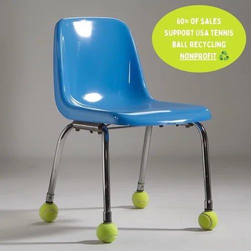 Miniatura 5 de 100 pelotas de tenis precortadas para sillas a granel. Soporte de reciclaje de pelotas de tenis de Estados Unidos sin fines de lucro: protectores