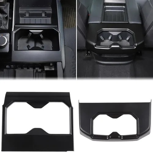 Miniatura 15 de Aunginsy Soporte para reposabrazos central de asiento delantero, cubierta de marco de taza compatible con Toyota Tundra/Sequoia 2022-2025