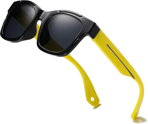 DUCO Gafas de sol polarizadas para niños, lindas gafas de sol irrompibles para niños, protección UV400 para niños de 6 a 10 años, K019
