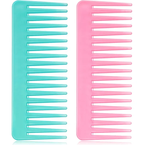 Miniatura 9 de Patelai Peine de Dientes Anchos Peine Grande Desenredante de Cabello para Cabello Rizado, Húmedo y Seco, Accesorios Desenredantes Sin Mango
