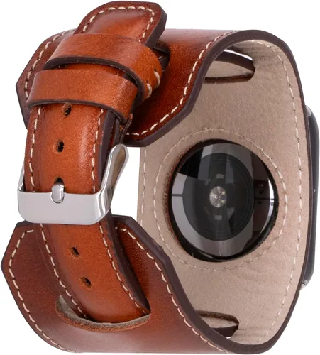 Miniatura 3 de HARDISTON Brazalete de reloj compatible con Apple de 38mm para hombres y mujeres, hecho a mano de cuero genuino, compatible con iWatch Series 11 10