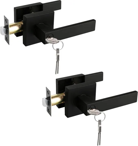 Miniatura 22 de NEWBANG Manija de palanca de puerta sólida con acabado negro mate
